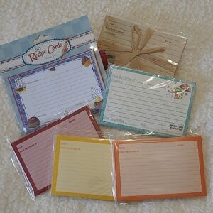 NEW 166 Recipe Cards Multicolor Cupcakes mushrooms strawberries 6 Packs Colorful